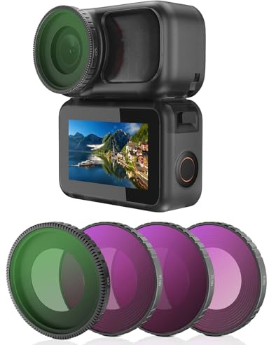 ND&CPL Filter Set für DJI Osmo Nano, 4 Stück ND8 ND16 ND32 CPL Polarisationsfilter und Neutraldichte Objektiv Multi-beschichtet HD Glas Vlog Kamera Zubehör