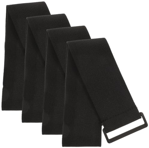 BUGUUYO 4 Stück Elastische Klettbänder mit Haken Verstellbare Armbänder und Kabelbinder Strapazierfähige Mehrzweck befestigung für Camping Haushalt Outdoor und Kabelmanagement