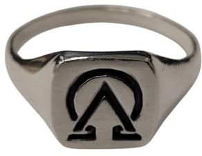 Handgefertigter 925 Silberring Alpha Omega – Christlicher Herrenring