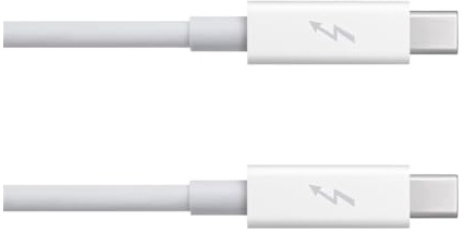 Thunderbolt 2 Câble Adaptateur Cordon For Moniteur Multimédia De Données Mâle À Connecteur Blanc 2M