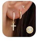 14K Gold Stud Hoop Earrings Set for Women Earrings Stacks Dainty Small Hoop Earring-s Sets For Multiple Piercing Hypoallergenic Dangle Cartilage Huggie Hoop Earring-s Gold Jewelry for Women Gifts