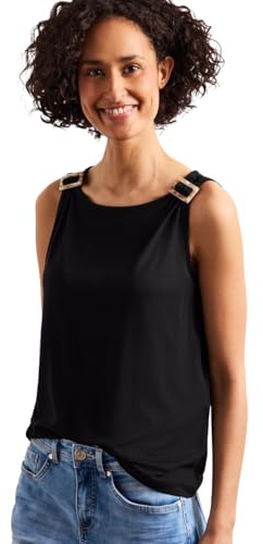 Street One Top mit Schulterdetail Black 36