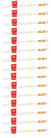 CHICIRIS Mini-Winter-EIS-Angelruten-Spitze, ABS-EIS-Angelrute-Spitze, 15 Stück, Kleine Verlängerungsstangenenden, Leicht, Flexibel, Zum Angeln Am See, Fluss, Stausee, Strand, Boot (70mm)