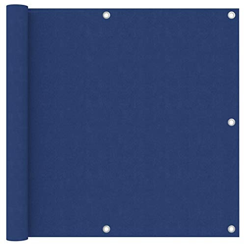 Festnight Balkon-Sichtschutz Balkonabdeckung Sichtschutz für Maschendrahtzaun Balkonbespannung Sichtschutz Sichtschutzplane Balkonverkleidung Blickdichte Blau 90x600 cm Oxford-Gewebe