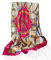 GLORIS Seidenschal Damen Rot Rose 90x90cm Elegante Seidentuch Haare Satintuch Halstuch Seide Bandana Tuch Kopftücher Damen Ansatz Scarf