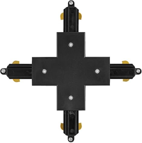 LEDVANCE TRACKLIGHT optionaler Kreuzverbinder, schwarz, für die Verbindung von vier Stromschienen, die sich in einem Punkt treffen, modernes, loftartiges Design, für unterschiedliche Anordnungen