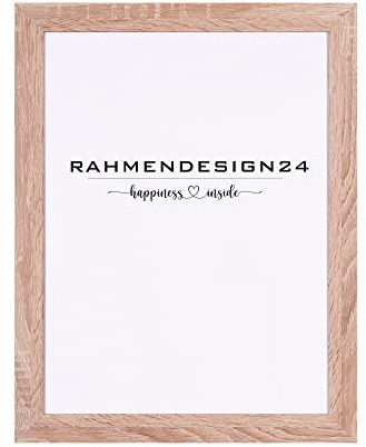Rahmendesign24 Bilderrahmen Milano 40x60 (POSTERFORMAT) Sonoma Eiche Fotorahmen, Wechselrahmen, Posterrahmen, Puzzlerahmen
