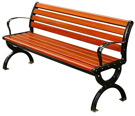 YSUEFIJO Gartenbank Wetterfest, Sitzbank Outdoor, Terrassenbank Zum Liegen, Holzbank Garten, Bis 320 Kg Belastbar, Garten Balkon Bank Parkbank, für Garten, Balkon und Terrasse