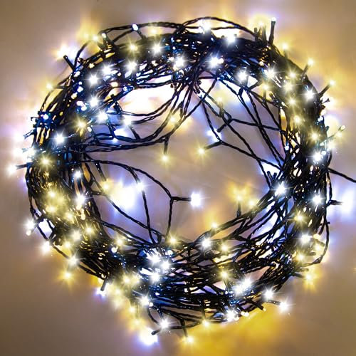 SHATCHI 200LEDs Christmas Tree Fairy String Lights 20m Lit - Multifunction 8 Light Modes, Timer, Memory, Indoor/Outdoor Low Voltage Waterproof Home Decorations