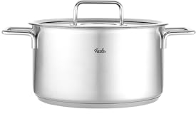 Fissler Pure Collection Stainless Steel 6.7 Quart Stock Pot with Glass Lid