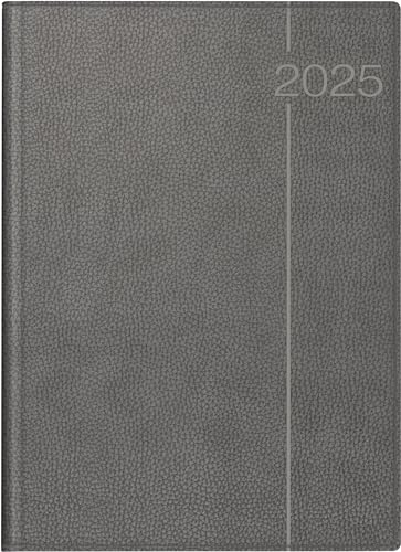 rido/idé Buchkalender Mod. Conform 2025 | A4, Kunstleder, grau