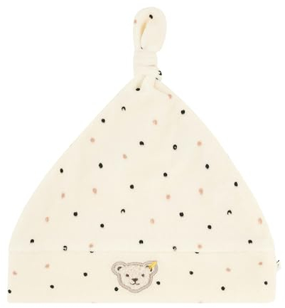 Steiff Mütze EU Größe 43 Eggnog, Baby Mädchen Mütze, Ohrenschützer für Babys, warme Wintermütze, Ohrenwärmer für kalte Jahreszeit, weich und bequem, waschmaschinenfest