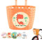 Fahrradkorb Kinder,Portable Fahrradkorb,Fahrradkorb Vorne Kinder,Kinder Fahrrad Lenkerkorb,Kunststoff-Lenkerkorb Vorne,Bike Basket für Kinder,Kunststoff Fahrradzubehör Kinder