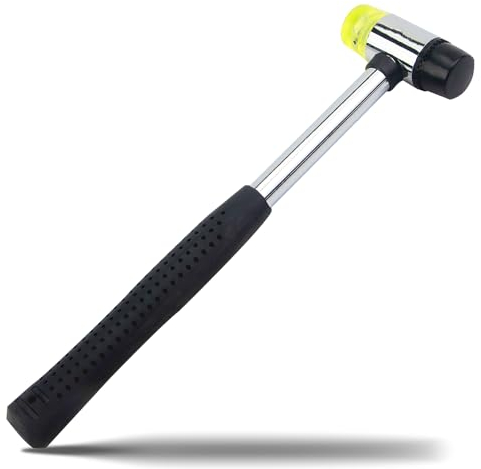 Magli di Gomma, Martello Gomma Doppia Faccia, 25 mm Martello Piccolo con Manico Antiscivolo per Lavori in Pelle, Legno, Gioielli e Artigianato