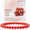 Bivei Perlenarmband für Frauen 6mm natürliche Stein Schmuck Yoga Geschenk(Karneol - Leidenschaft)