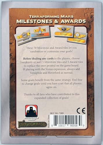 Terraforming Mars: Milestones & Awards (Exp.) (ENGL.)