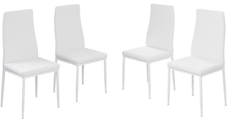 Vicco Esszimmerstuhl Grand, Stuhl, Weiß, 42.5 x 48 cm 4er Set