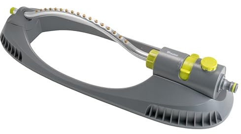 Oscillating Bar Sprinkler with Quick Click Lock – Durable Plastic & Metal Build, Adjustable Spray Range, Built-In Nozzle Cleaner, Leak-Free Hose Connection, Even Lawn & Garden Watering