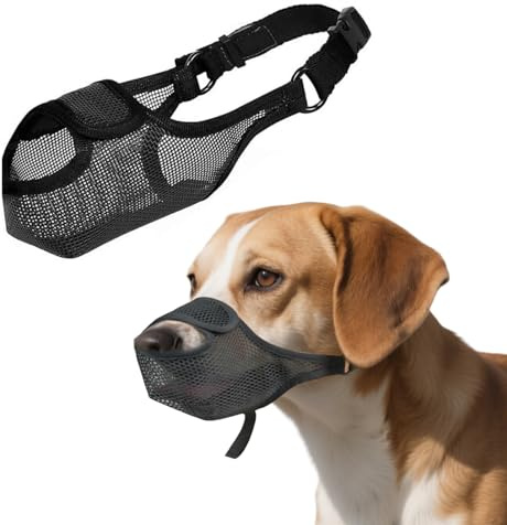 Voarge 1 Stück Hunde Maulkorb, Hundemaulkorb Atmungsaktiv für Große Hunde Einstellbar Maulkorb zum Schutz vor Bellen, XXL