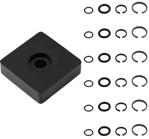 6 Sets 3/8 and 6 Sets 1/2 Impact Retaining Ring Clip Impact Friction Rings with O-Ring, Including Retainer Ring Anvil Install Tool for Milwaukee Electric and Pneumatic Impact Wrench