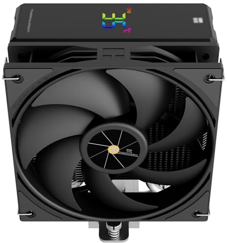 TR-Thermalright Assassin X 120 Digital schwarzer CPU-Kühler, 4x6mm Wärmerohre, 120mm CPU-Lüfter-2000U/min, Digital Display Board Top Cover, für AM5/AM4, Intel lga1851/1700, Schwarz