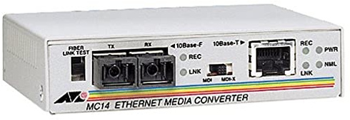 Allied Telesyn Centrecom Mc14 Utp/Fiber Sc 10MBPS Media Converter