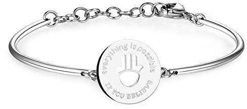 Brosway Armband Frau aus Edelstahl mit Symbolen Hand der Fatima, Armband Frau Kollektion CHAKRA - BHK44