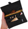 Blague à tabac à rouler hydrofuge - Pochette à tabac 30/50 g avec compartiments pour Feuilles, Filtres et Briquet (Fermeture jaune)