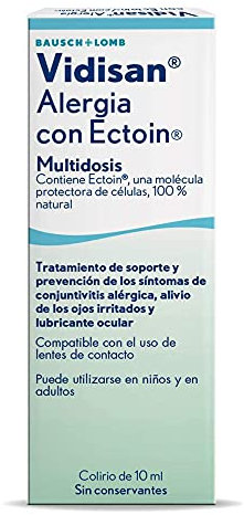 Vidisan Bausch + Lomb - Vidisan Alergia con Ectoin Multidosis 1 x 10 ml