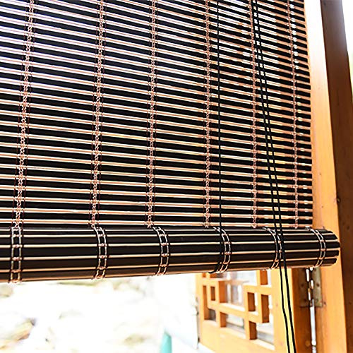 Bamboo Roller Tenda a Rullo in bambù per Interni Natura,Tapparella Arredamento Casa Stile Protezione Luce Tenda da Sole a Rullo per Esterno/Tende Verticali