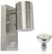 Allesgute Outdoor Wall Lights Mains Powered, Motion Sensor Porch Light, Stainless Steel PIR LED Security Lighting with 3000K GU10 Bulb