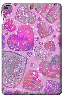 Pink Love Heart Tablet Funda Carcasa Case para iPad Mini 4, iPad Mini 5, iPad Mini 5 (2019)