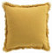 MACOSA U1609065 Deko-Kissen 45x45 cm Senfgelb mit Fransen Reißverschluss Baumwolle inkl. Füllung Sofakissen Kuschel-Kissen Zierkissen Deko Couchkissen