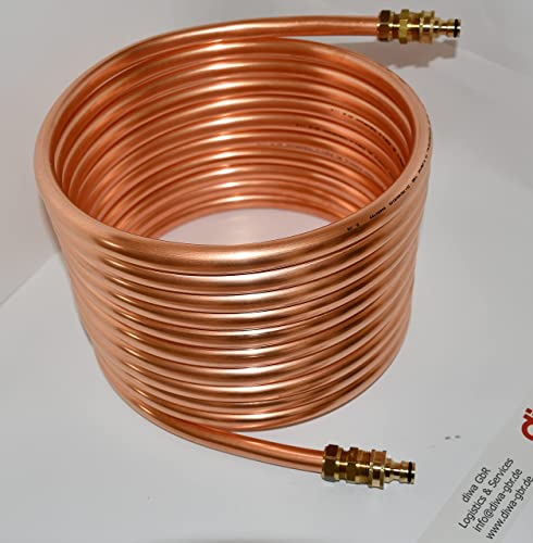 Spirale aus Kupferrohr 18x1mm 10m Außendurchm. ca.31cm Poolheizung ANSCHLUSS GARD.