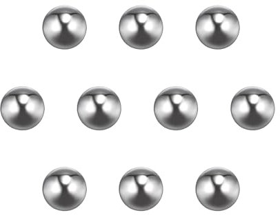 sourcing map 10 Stücke Kugellager Stahl Bälle Lagerkugeln 9mm 201 Edelstahl G200 Präzision