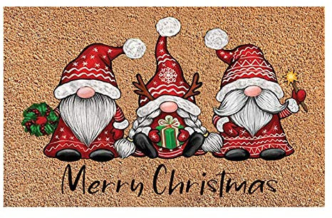 YQYH Christmas Doormats Home Front Door Decorations Welcome Blankets Halloween Festival Decor Door Mat Anti-Slip Back Indoor Outdoor Decor Carpet Entrance Rugs (A-2)