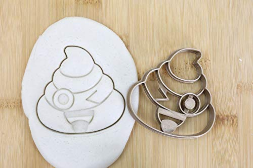 Cookie Cutter Fondant Keksstempel/Ausstechform Keksausstecher Plätzchen Happy shit Emoji Frech ca. 8cm