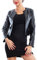 Toocool Giacca Donna Corta Ecopelle Bolero Senza Chiusura Giacchetto VI-2601 [Taglia Unica,Nero]