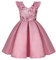BUNNY LULU Filles Robe inclinée épaule Demoiselle d’honneur Mariage Princesse Arc des Enfants Bal d’Anniversaire soirée Spectacle al Ginocchio（Rosa, 9-10 Anni）
