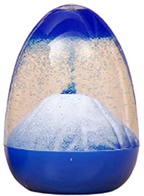 FIYSON Sablier Liquide Volcanique Oeuf Éruption Sablier Minuterie Creative Anniversaire Cadeau Décor À La Maison Mouvement Innovant Sablier Artisanat Verre Ornements Sablier,6x8cm (Bleu)