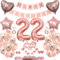 Deko 22. Geburtstag frau Tortendeko 22 Geburtstag frauen Deko Geschenk für 22. Geburtstag frau Rosegold Geburtstag 22 frauen 22 jahre Geburtstag deko Ballon 22 Geburtstag 22 jahre frau