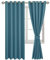 JIUZHEN Blickdicht Vorhänge Gardinen Ösenvorhang für Schlafzimmer Wohnzimmer, Verdunkelungsvorhang mit Vorhang-Krawatten, Türkis, 2 Stück, 228x167cm(HxB)