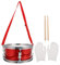 Vepoty Kinder Snare Drum 1set Marching Drum Set Drum Toys mit Strap Drumsticks und Handschuhen Pädagogisches Musikspielzeug