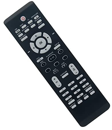 VINABTY 996510001263 Mando a Distancia de Repuesto Fit para el Mando a Distancia de Cine en casa DVD de Philips HTS6600 HTS354437 HTS3151D37 HTS3151D HTS3151D/37 HTS3151D/37B HTS3544 HTS3544/37
