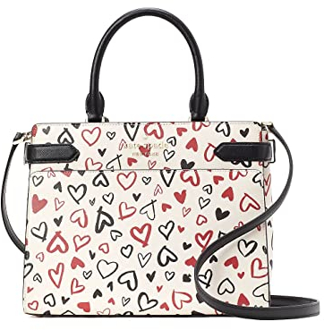Kate Spade New York Kate Spade Staci Umhängetasche für Damen, mittelgroß, mit Reißverschluss oben, mit Herzmuster