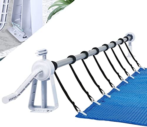 LARS360 Pool Aufroller Mobiles Aufrollsystem für Solarfolie Poolabdeckung Aufrollvorrichtung Plane 1,05m - 6,15m verstellbar Edelstahl Premium Aufrollsystem inkl. Befestigung & Rollen