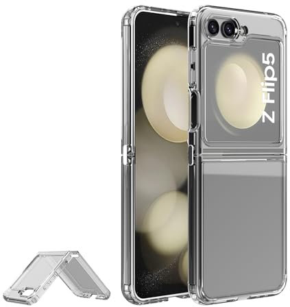 Anoowkoa Custodia Cover per Samsung Galaxy Z Flip 5 CASE Ultra Sottile Morbido TPU e PC Trasparente Silicone Antiurto Protettiva Custodia con Assorbimento degli Urti e Anti-Graffio