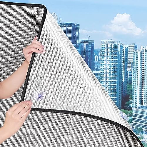 Wärmeisolierung Sonnenschutzfolie Fensterfolie Blickdicht,6 mm Dicke Anti-UV Folie Isolierfolie Dämmfolie,Dachfenster Verdunkelungsfolie für Innen oder Außen Zuhause und Büro (130x150cm/51 x59)