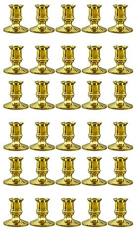 JADERY 30X Gold Pillar Candle Base Taper Candle Holder Candlestick Christmas Party DecorMöbel & Wohnen, Feste & Besondere Anlässe, Party- & Eventdekoration!