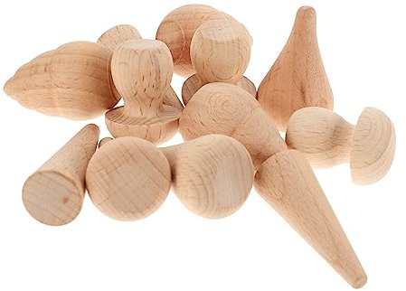 OATIPHO 12st Log-malerei Unfertige Holzpilze Bastelpuppe Aus Holz -peg-puppe Holzpilz Für Die Kunst Unbemalt Holzkegel Zum Basteln Mini Aus Holz Holzpflöcke Hölzern Modell Gemalt Kind